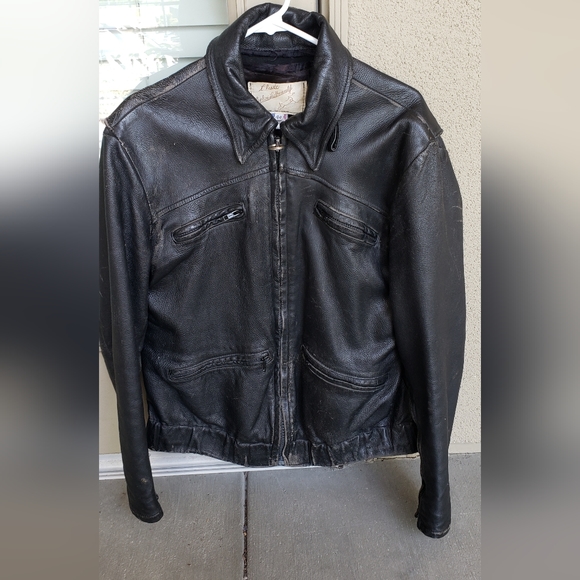 Vintage Leather Jacket Wizard vs Dragon Hand Painted Thurlow Leatherworld - Picture 5 of 9